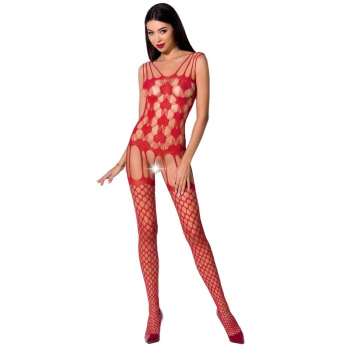 PASSION - WOMAN BS067 BODYSTOCKING ROJO TALLA ÚNICA - CandyHot - Foto 1