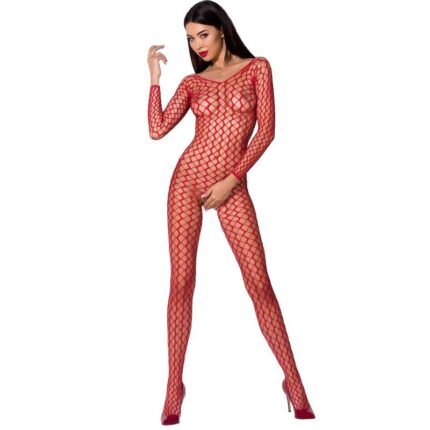 PASSION - WOMAN BS068 BODYSTOCKING ROJO TALLA ÚNICA - CandyHot - Foto 1