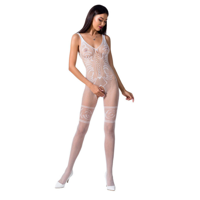 PASSION - WOMAN BS069 BODYSTOCKING BLANCO TALLA ÚNICA - CandyHot - Foto 1