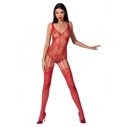 PASSION - WOMAN BS074 BODYSTOCKING TALLA ÚNICA ROJO - CandyHot - Foto 1