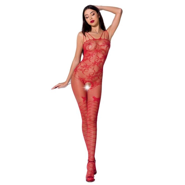 PASSION - WOMAN BS076 BODYSTOCKING TALLA ÚNICA ROJO - CandyHot - Foto 1