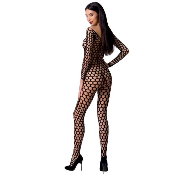 PASSION - WOMAN BS077 BODYSTOCKING TALLA ÚNICA NEGRO - CandyHot - Foto 2
