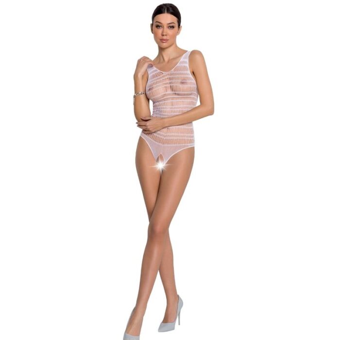 PASSION - WOMAN BS086 BODYSTOCKING BLANCO TALLA ÚNICA - CandyHot - Foto 1