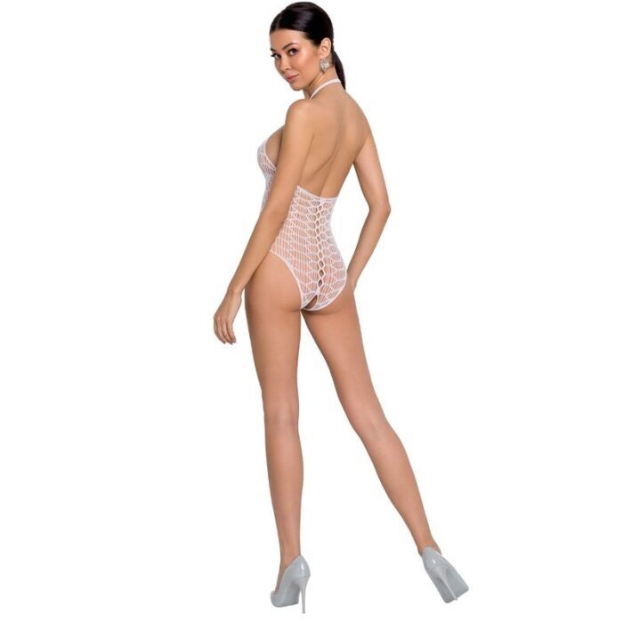 PASSION - WOMAN BS087 BODYSTOCKING BLANCO TALLA ÚNICA - CandyHot - Foto 2