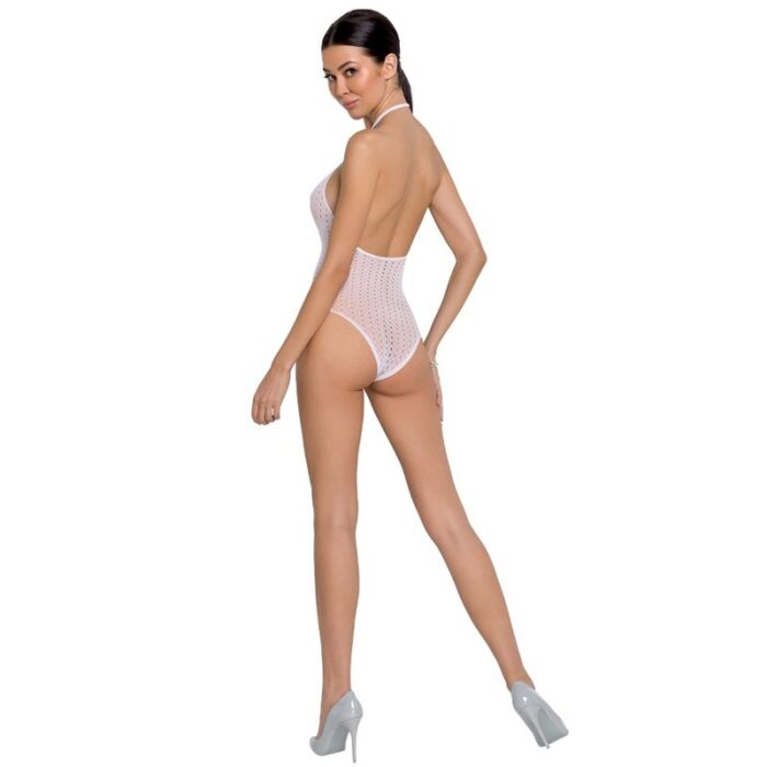 PASSION - WOMAN BS088 BODYSTOCKING BLANCO TALLA ÚNICA - CandyHot - Foto 2