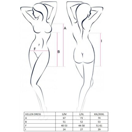 PASSION - WOMAN HELLEN VESTIDO Y TANGA TALLA L/XL - CandyHot - Foto 2
