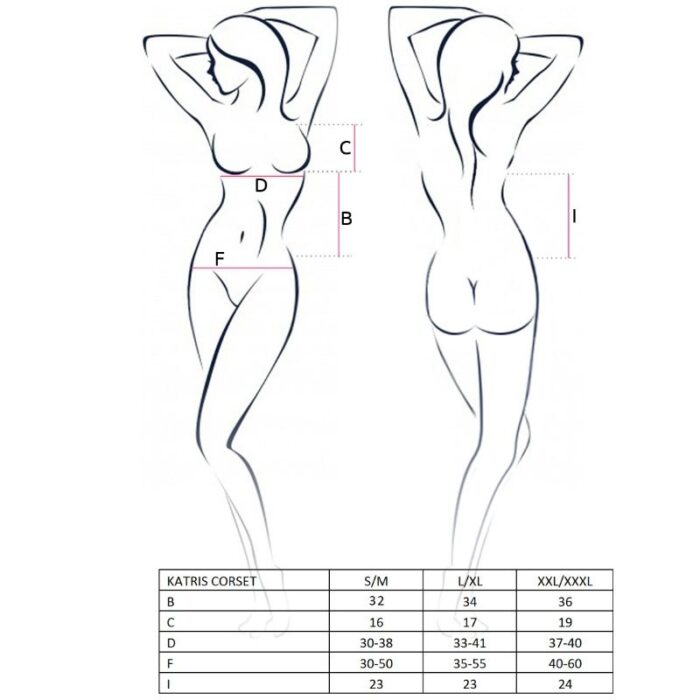 PASSION - WOMAN KATRISS CORSET NEGRO TALLA L/XL - CandyHot - Foto 3