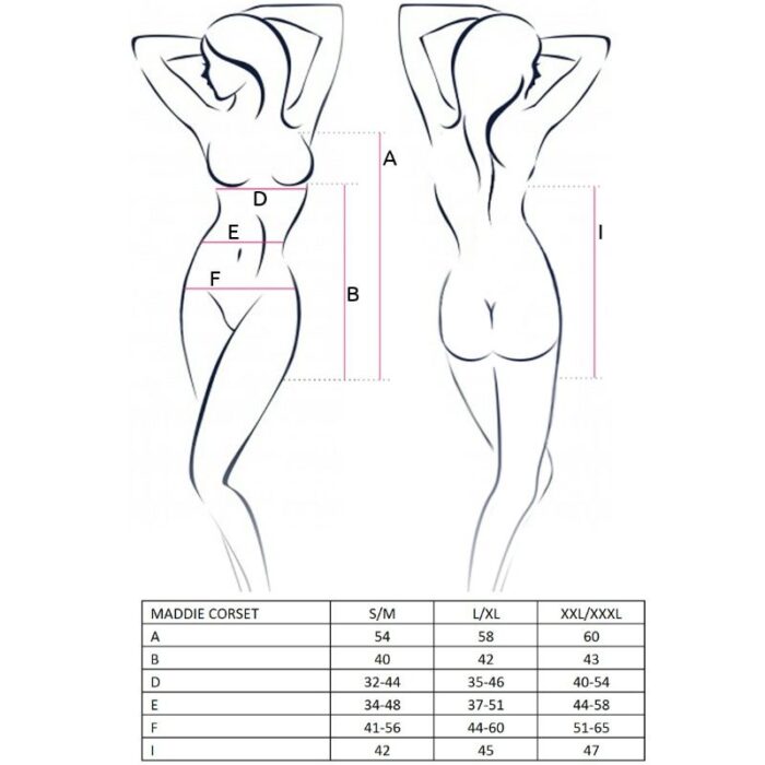 PASSION - WOMAN MADDIE CORSET NEGRO TALLA L/XL - CandyHot - Foto 2