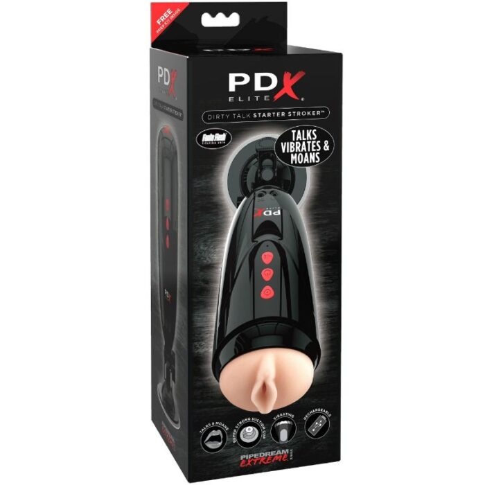 PDX ELITE - DIRTY TALK STARTER STROKER MASTURBADOR VAGINA - CandyHot - Foto 3