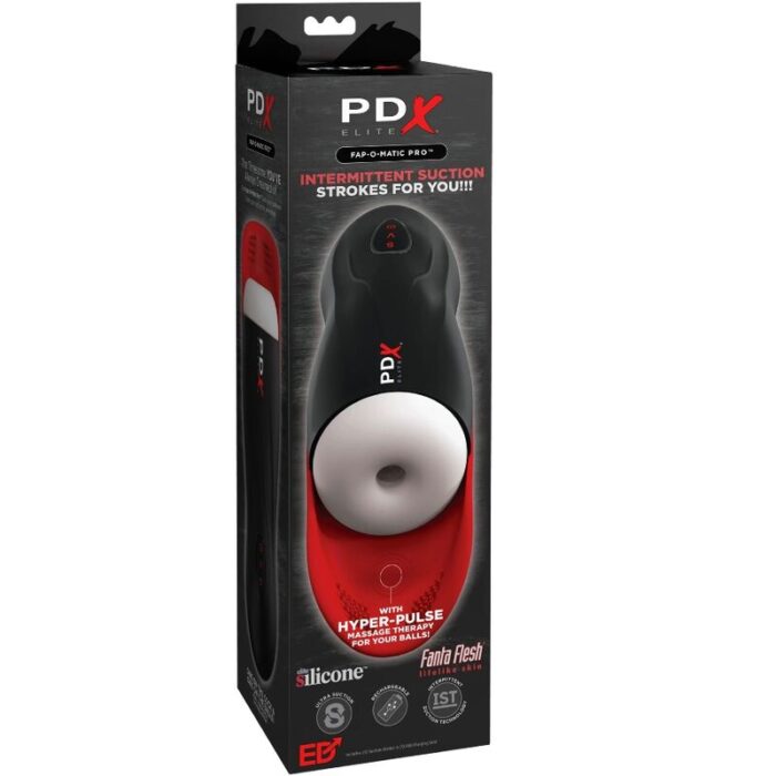 PDX ELITE - MASTURBADOR STROKER FAP-O-MATIC PRO CON BASE PARA TESTÍCULOS - CandyHot - Foto 3