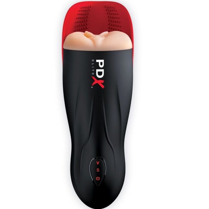 PDX ELITE - MASTURBADOR STROKER FUCK-O-MATIC VAGINA DOBLE VIBRACIÓN PENE & TESTÍCULOS - CandyHot - Foto 2