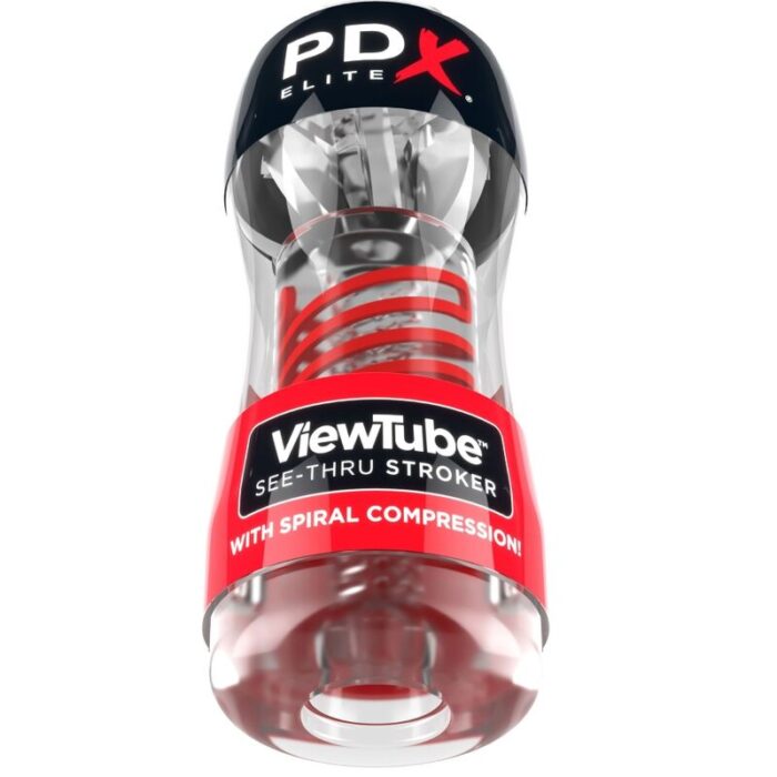 PDX ELITE - MASTURBADOR STROKER VIEWTUBE 2 COMPRESION ESPIRAL TRANSPARENTE - CandyHot - Foto 2
