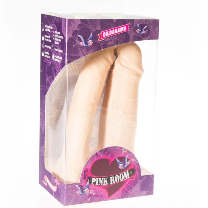 PINK ROOM - ARTHUS DILDO DOBLE REALÍSTICO NATURAL 17CM/15.5CM - CandyHot - Foto 2