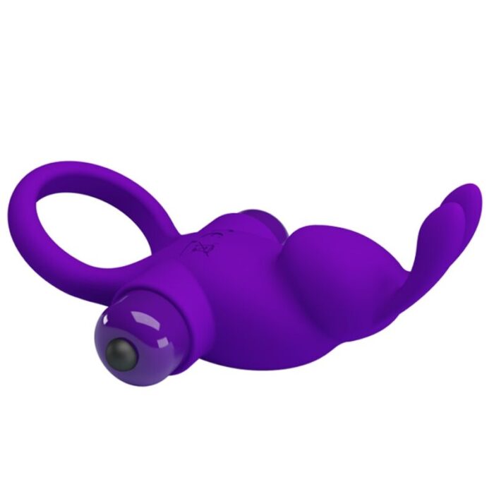 PRETTY LOVE - ANILLO VIBRADOR I CONEJO PARA PENE MORADO - CandyHot - Foto 5
