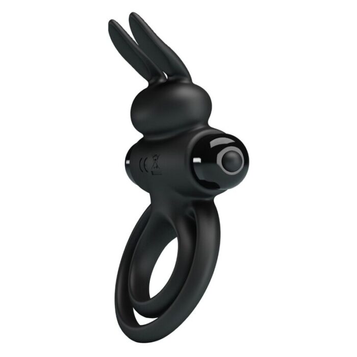 PRETTY LOVE - ANILLO VIBRADOR III CONEJO PARA PENE NEGRO - CandyHot - Foto 3