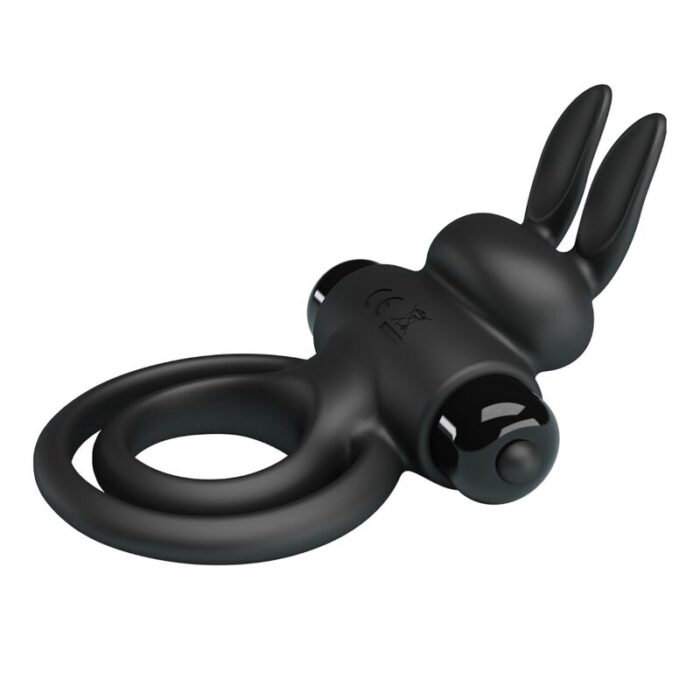 PRETTY LOVE - ANILLO VIBRADOR III CONEJO PARA PENE NEGRO - CandyHot - Foto 4
