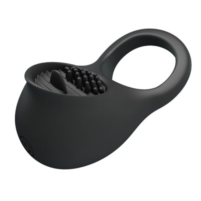 PRETTY LOVE - ANILLO VIBRADOR PARA PENE CON LENGUA NEGRO - CandyHot - Foto 4