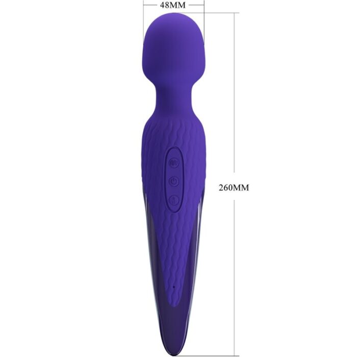 PRETTY LOVE - ANTONY YOUTH VIBRADOR WAND EFECTO CALOR VIOLETA - CandyHot - Foto 4