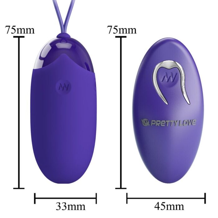 PRETTY LOVE - BERGER YOUTH HUEVO VIBRADOR CONTROL REMOTO VIOLETA - CandyHot - Foto 6
