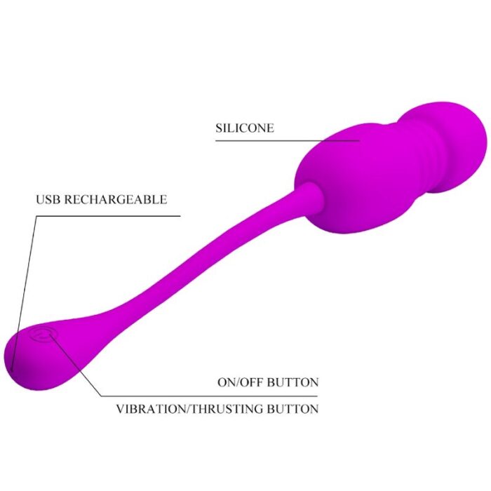 PRETTY LOVE - CALLIE HUEVO VIBRADOR RECARGABLE MORADO - CandyHot - Foto 6