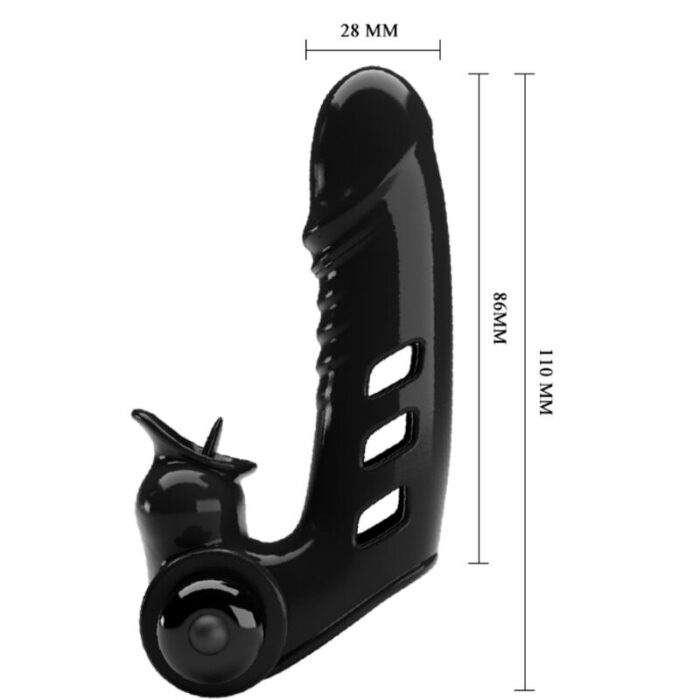 PRETTY LOVE - CORBIN FUNDA DEDO VIBRADOR NEGRO - CandyHot - Foto 6