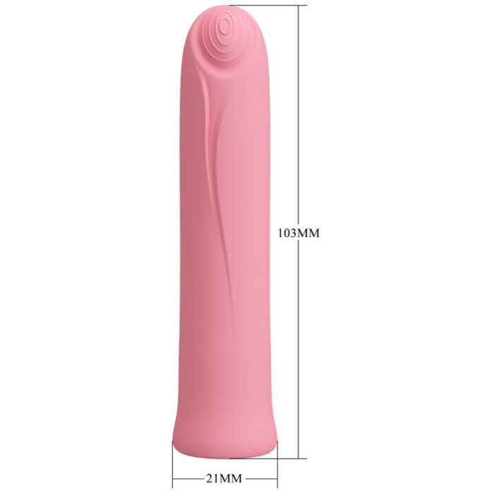 PRETTY LOVE - CURTIS MINI VIBRADOR SUPER POWER 12 VIBRACIONES SILICONA ROSA - CandyHot - Foto 5