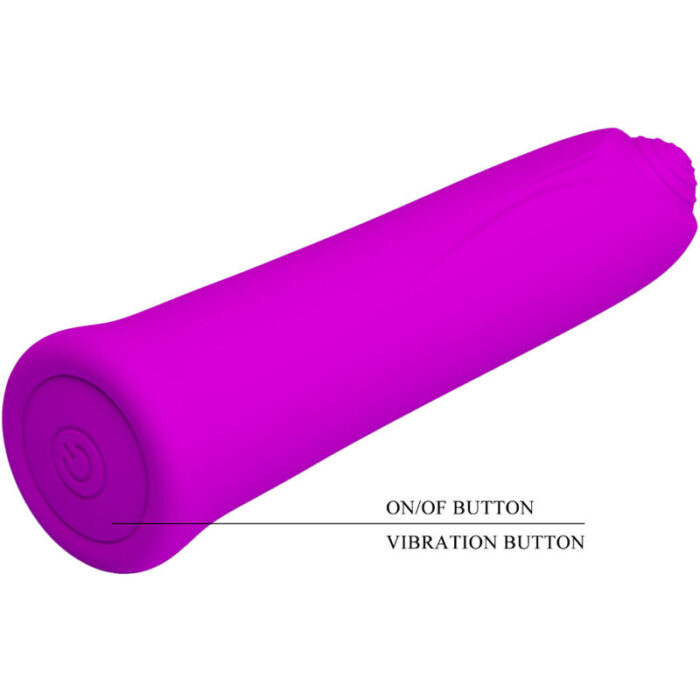 PRETTY LOVE - CURTIS MINI VIBRADOR SUPER POWER 12 VIBRACIONES SILICONA VIOLETA - CandyHot - Foto 4