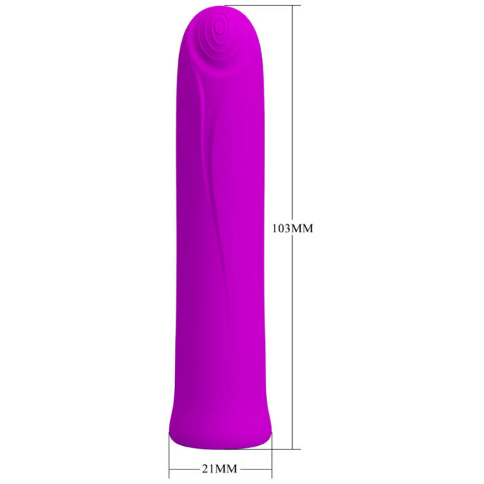 PRETTY LOVE - CURTIS MINI VIBRADOR SUPER POWER 12 VIBRACIONES SILICONA VIOLETA - CandyHot - Foto 6