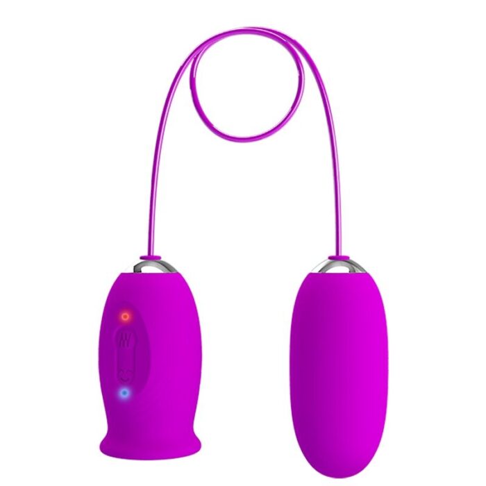PRETTY LOVE - DAISY HUEVO DUAL VIBRADOR RECARGABLE MORADO - CandyHot - Foto 2
