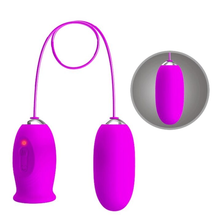 PRETTY LOVE - DAISY HUEVO DUAL VIBRADOR RECARGABLE MORADO - CandyHot - Foto 5