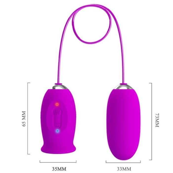 PRETTY LOVE - DAISY HUEVO DUAL VIBRADOR RECARGABLE MORADO - CandyHot - Foto 6