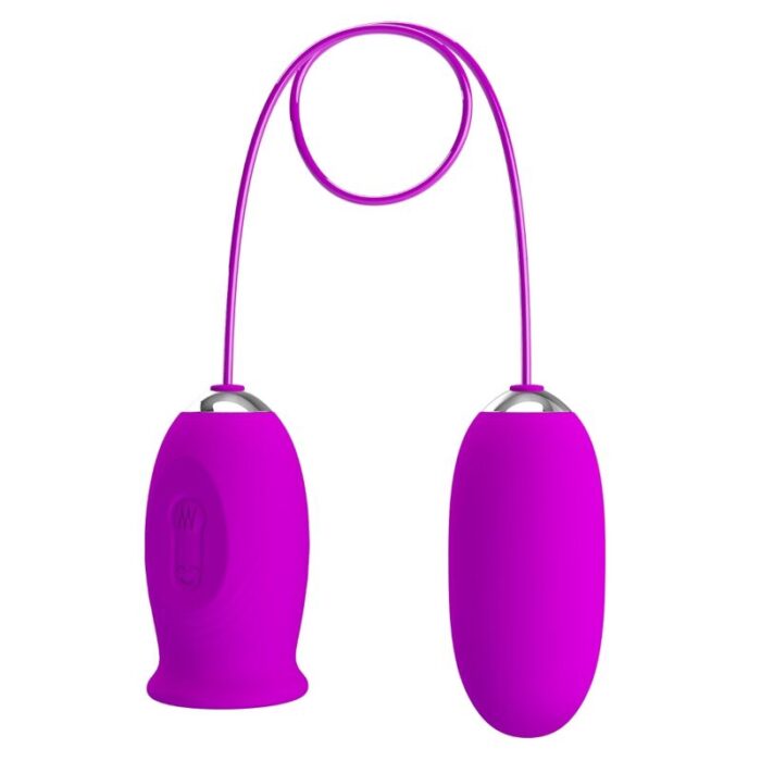 PRETTY LOVE - DAISY HUEVO DUAL VIBRADOR RECARGABLE MORADO - CandyHot - Foto 1