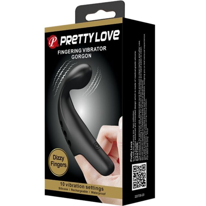 PRETTY LOVE - DEDAL VIBRADOR GORGON NEGRO - CandyHot - Foto 5