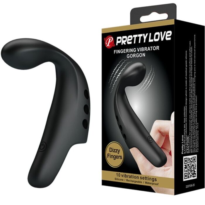 PRETTY LOVE - DEDAL VIBRADOR GORGON NEGRO - CandyHot - Foto 1