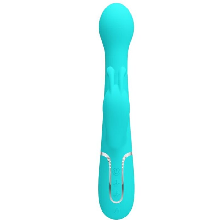 PRETTY LOVE - DEJON VIBRADOR RABBIT 3 EN 1 MULTIFUNCIÓN VERDE AGUA - CandyHot - Foto 2