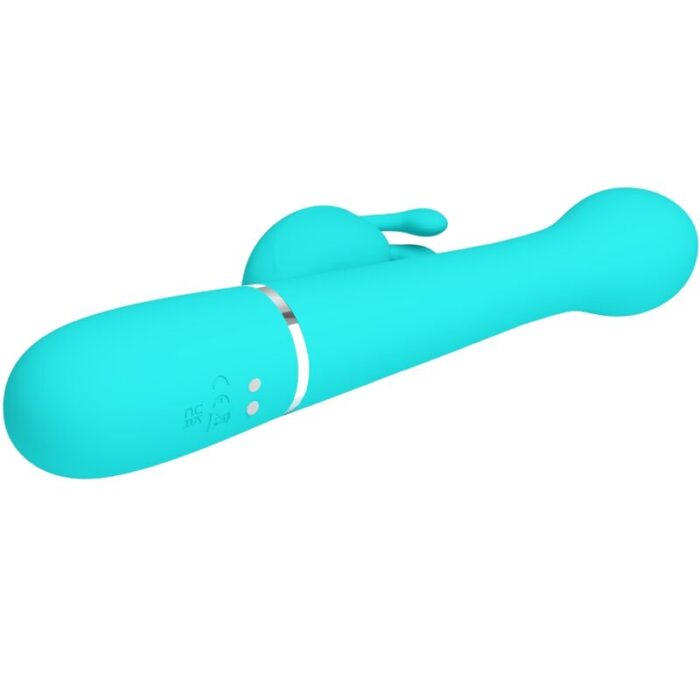 PRETTY LOVE - DEJON VIBRADOR RABBIT 3 EN 1 MULTIFUNCIÓN VERDE AGUA - CandyHot - Foto 4