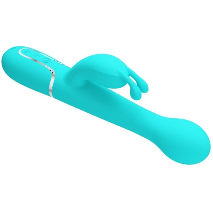 PRETTY LOVE - DEJON VIBRADOR RABBIT 3 EN 1 MULTIFUNCIÓN VERDE AGUA - CandyHot - Foto 5