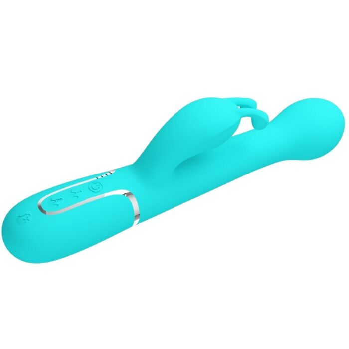 PRETTY LOVE - DEJON VIBRADOR RABBIT 3 EN 1 MULTIFUNCIÓN VERDE AGUA - CandyHot - Foto 6