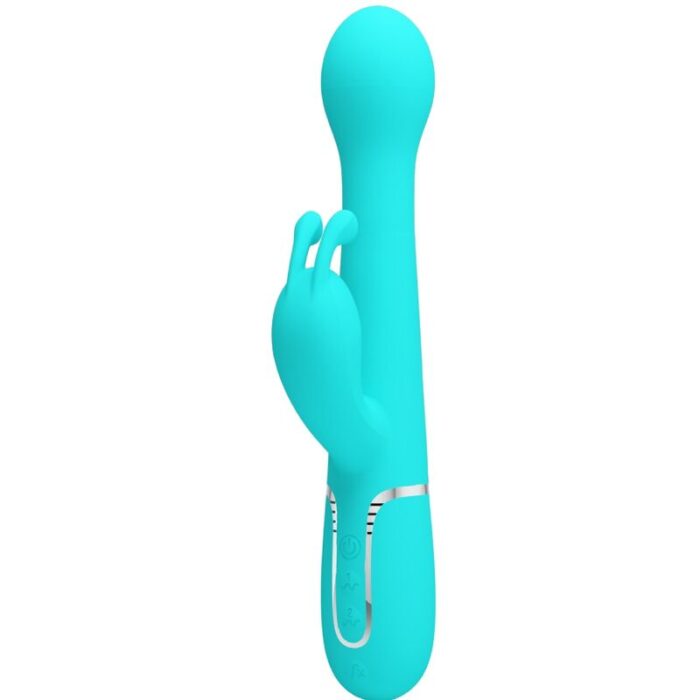 PRETTY LOVE - DEJON VIBRADOR RABBIT 3 EN 1 MULTIFUNCIÓN VERDE AGUA - CandyHot - Foto 1