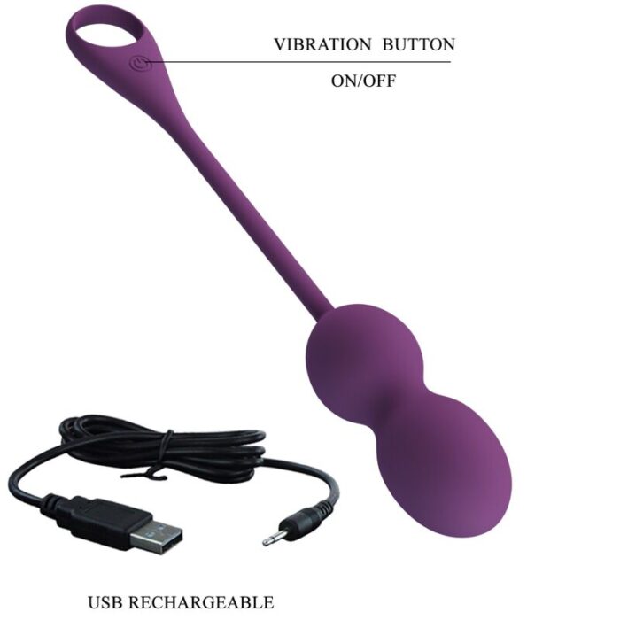 PRETTY LOVE - ELVIRA KEGEL BALLS APP CONTROL REMOTO MORADO - CandyHot - Foto 5