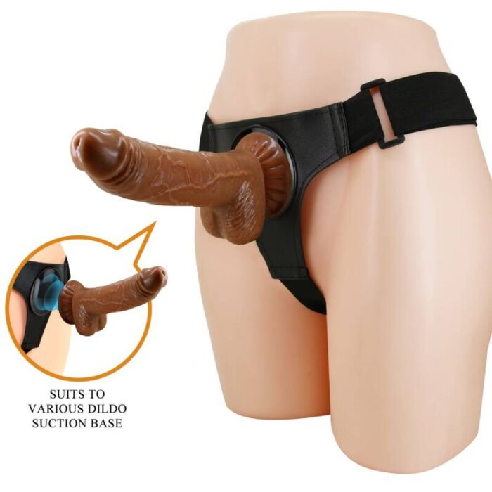 PRETTY LOVE - HARNESS BRIEFS ARNÉS UNIVERSAL CON DILDO MICHEAL 20 CM NEGRO - CandyHot - Foto 2