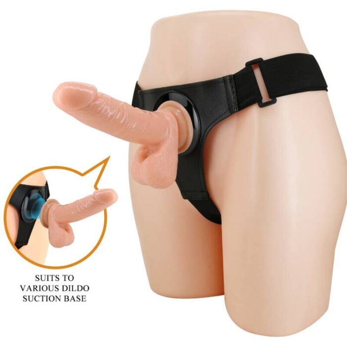 PRETTY LOVE - HARNESS BRIEFS ARNÉS UNIVERSAL CON DILDO TOM 20 CM NATURAL - CandyHot - Foto 2