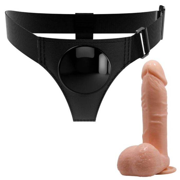 PRETTY LOVE - HARNESS BRIEFS ARNÉS UNIVERSAL CON DILDO TOM 20 CM NATURAL - CandyHot - Foto 3