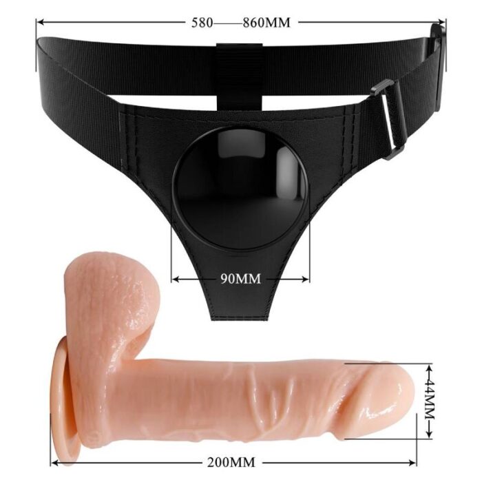 PRETTY LOVE - HARNESS BRIEFS ARNÉS UNIVERSAL CON DILDO TOM 20 CM NATURAL - CandyHot - Foto 6