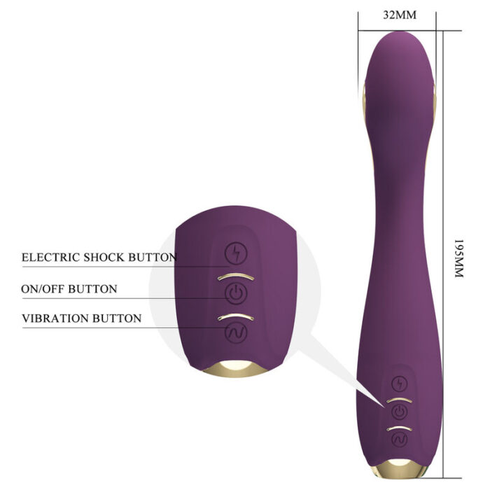 PRETTY LOVE - HECTOR VIBRADOR ELECTROSHOCK POR CONTROL POR APP LILA - CandyHot - Foto 4