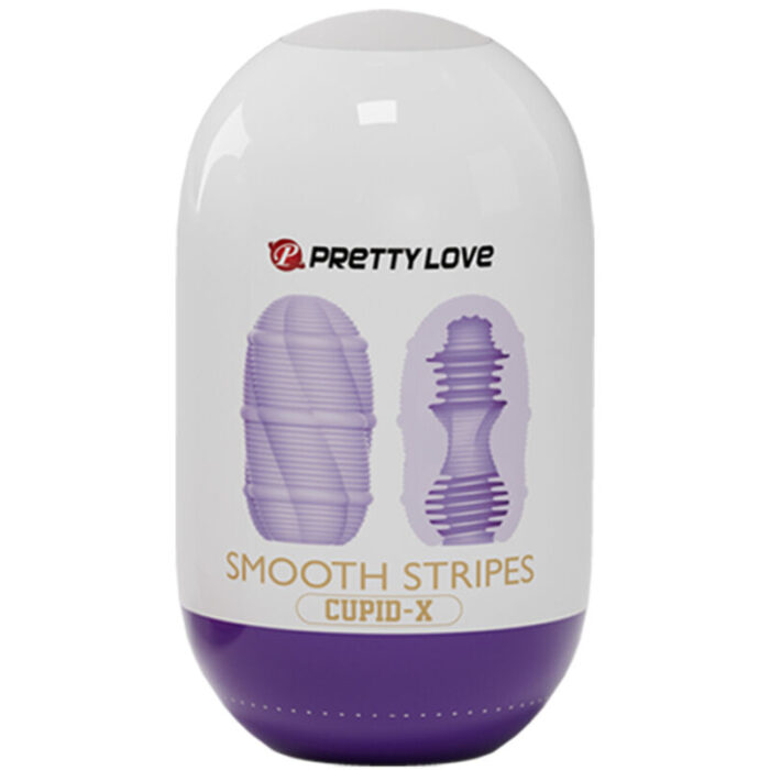 PRETTY LOVE - HUEVO MASTURBADOR SMOOTH STRIPES CUPID - CandyHot - Foto 3