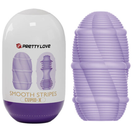 PRETTY LOVE - HUEVO MASTURBADOR SMOOTH STRIPES CUPID - CandyHot - Foto 1