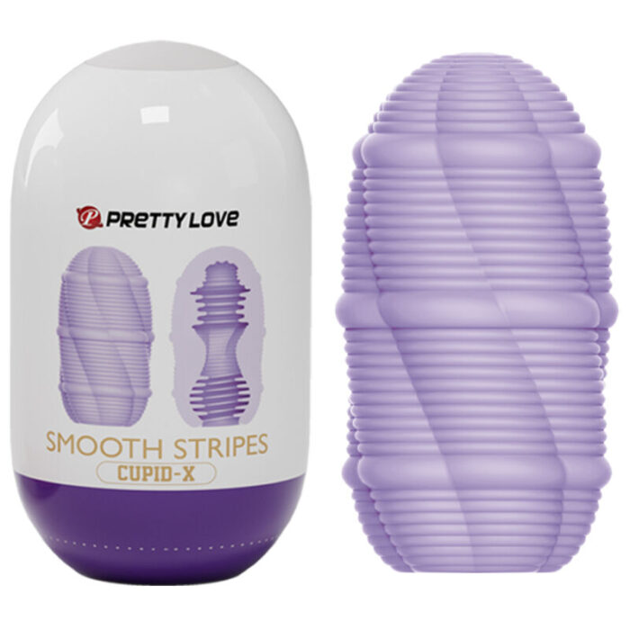 PRETTY LOVE - HUEVO MASTURBADOR SMOOTH STRIPES CUPID - CandyHot - Foto 1