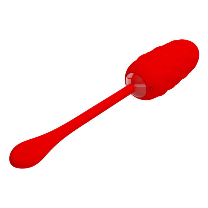 PRETTY LOVE - HUEVO VIBRADOR CON TEXTURA MARINA RECARGABLE ROJO - CandyHot - Foto 2