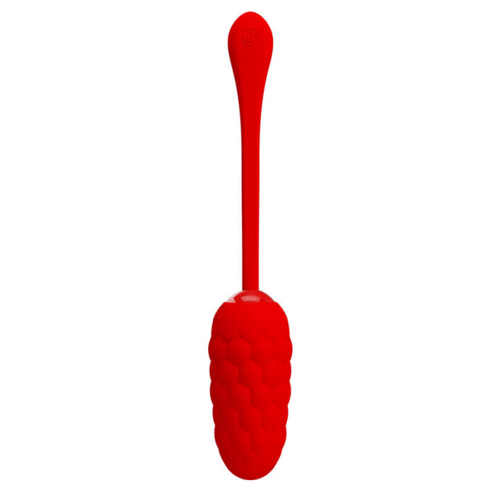 PRETTY LOVE - HUEVO VIBRADOR CON TEXTURA MARINA RECARGABLE ROJO - CandyHot - Foto 5